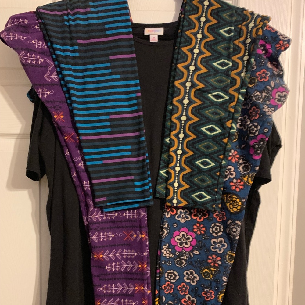 LuLaRoe Medium Black Irma TC Leggings Bundle